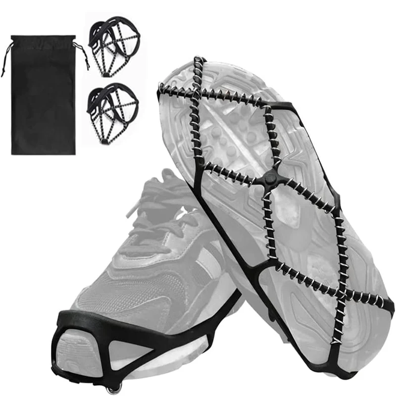 

1 Pair Non-slip Winter Traction Hiking Walking Cleats Crampons Ice Grip Camping Outdoor Sports Shoe Cover for Snow Ice Rock