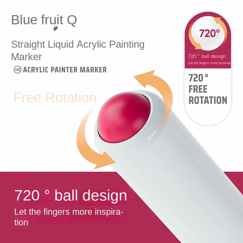 Languo acrylic marker pen soft head painting  can be stacking color intelligent control ink color pens 9 color student brush set 5