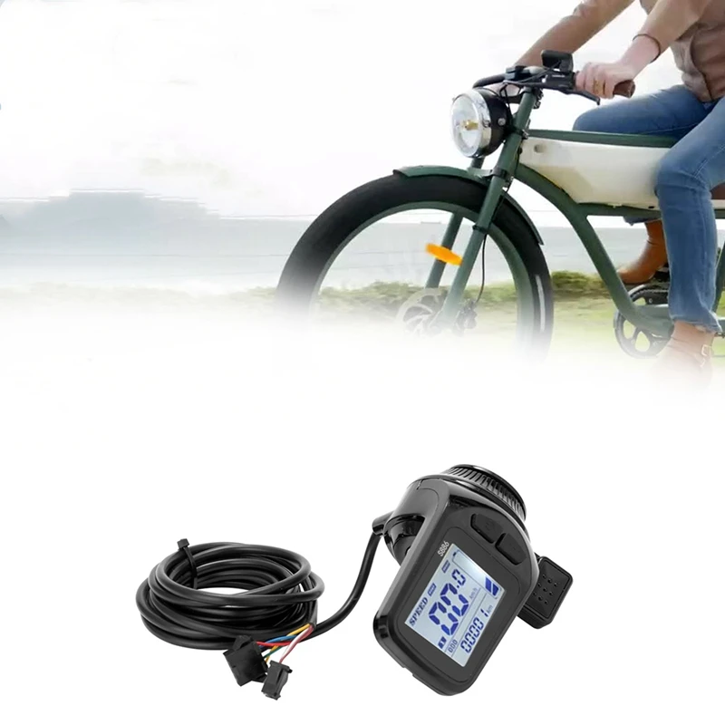 Ebike Display Panel 24V/36V/48V S886 Ebike LCD Display Panel Thumb Throttle for Electric Bicycles E-Scooter