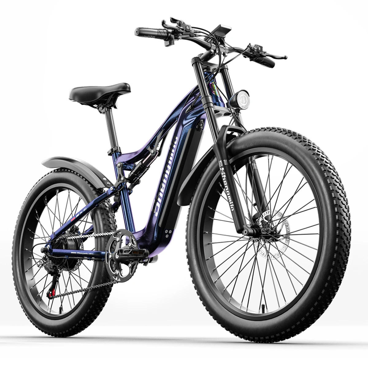 Shengmilo-MX03 1000W48V17AH 26*3.0-inch tire electric bicycle dual suspension color instrument all-terrain riding