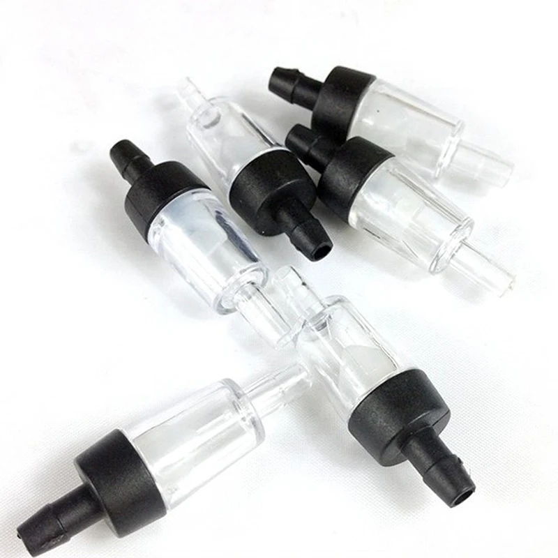 

10PCS Plastic One Way Air Pump Check Valves Non-Return Aquarium Fish Tank Air Pump Stop Valve Accessories Black/Red
