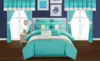 Vixen 24 Piece Comforter Set, Queen, Turquoise 1