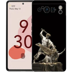 Ancient Greek Sculpture Shockproof Black TPU Phone Case for Pixel 8A (A12)