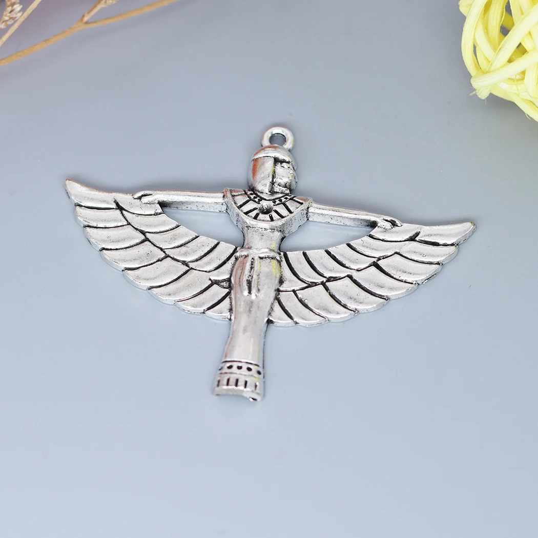 thumbnail image 2 of 60 PCS Antique Silver Egypt Pyramid Charms - Zinc Alloy Jewelry Making Supplies 2 of 14