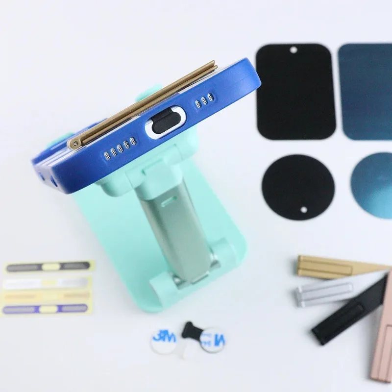 Foldable Desktop Phone Holder with Cosmetic Mirror Mobile Bracket Adjustable Retractable Phone Support Lazy Cellphone Stand 7 S7c982c60f9b447ecac41fc3f666d29dcf