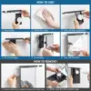 TAILI Acrylic Mirror With Wall Suction Shower Mirror with Razor Holder For Man Shaving Women Makeup Portable Travel Bathroom 5