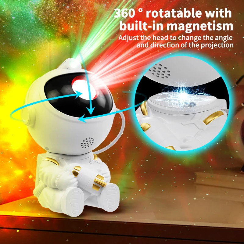 LED Astronaut Projector Night Light Nebula Sky Ceiling Galaxy Star Lights for Bedroom Home Party