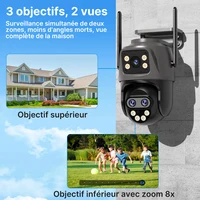Caméra IP Wifi WONSDAR iCSee pour extérieur, écrans de sécurité, caméra PTZ, enregistrement vidéo 24h/24 et 7j/7, suivi automatique, surveillance résistante aux intempéries 3