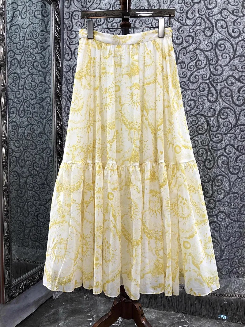 High Waisted Maxi Skirts For Women Women's American 25 Yard Cotton