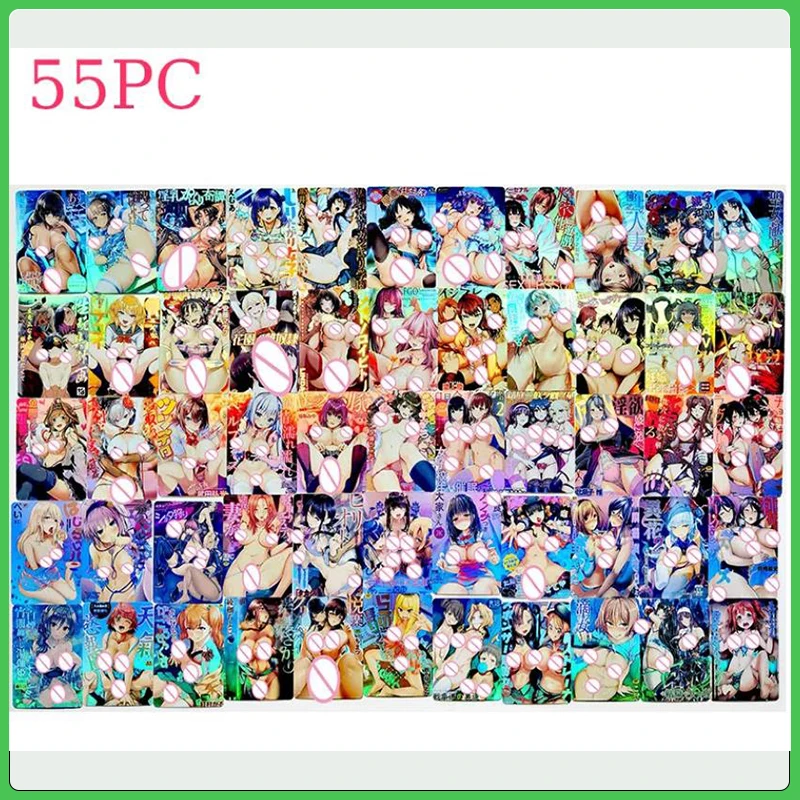 

Anime Characters DIY Collectible Cards Hu Tao Yae Miko Sango Daki Laser Flash Card Kids Game Toys Christmas Birthday Presents