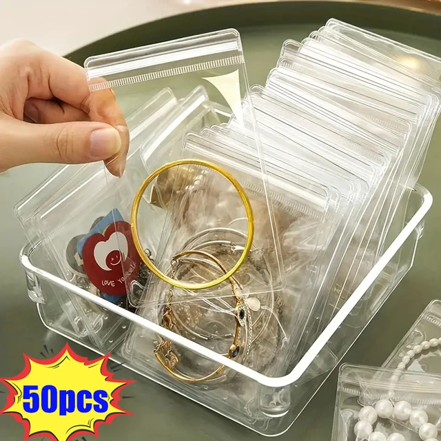 Clear Hair Tie Storage Case Organizer Lanyard Sealing Pocket Hair Clip  Earphones Jewelry Storage Box Holder Travel - AliExpress