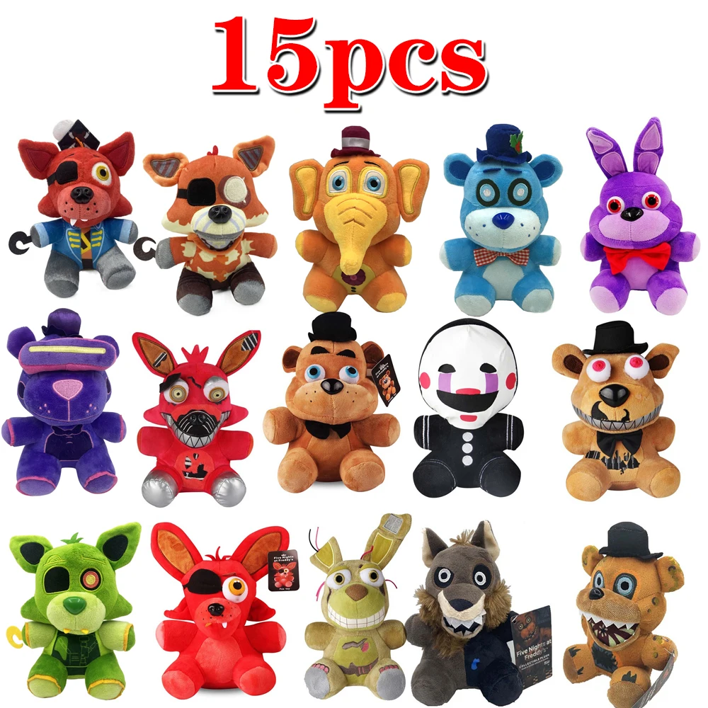 18cm FNAF Plush Toys Kawaii Freddys Animal Foxy Bonnie Bear Ribbit Stuffed  Plush Toys In Stock Plush ​Birthday Gift for Kids - AliExpress