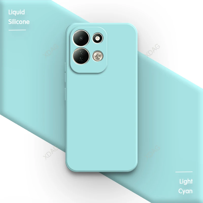 Soft Liquid Silicone Shockproof Phone Case with Classic Straight Edge & Lens Protection