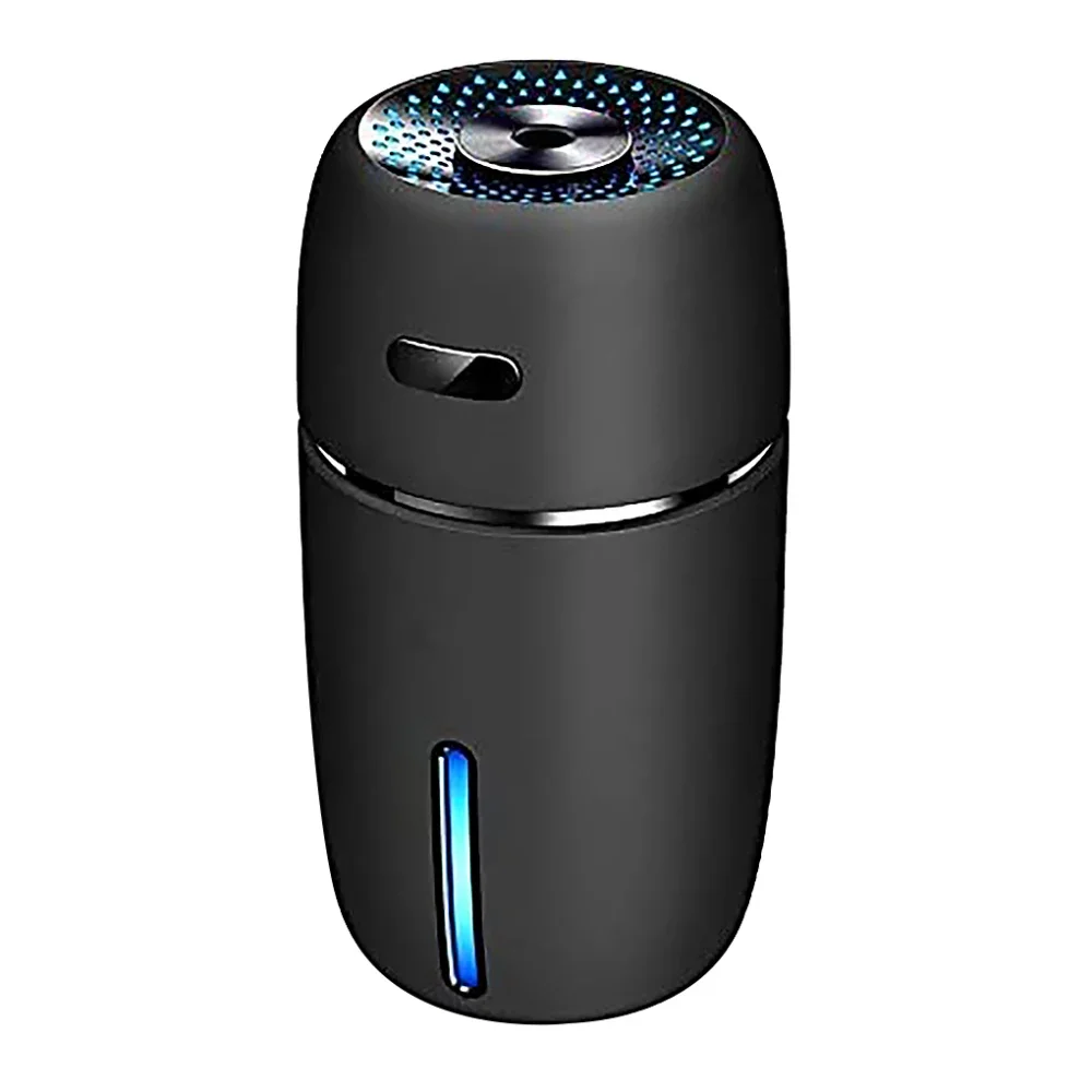 내구성이 뛰어난 200ml USB 미니 포거 미스트 메이커, 차량용 가정용 가습기 아로마 디퓨저(LED 야간등 포함)