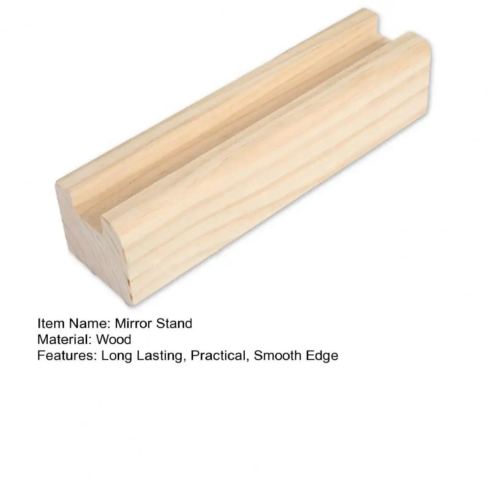 25cm Wood Mirror Stand Full Length Mirror Base Stable Universal Anti-Slip Floor Vertical Mirror Photo Frame Standing Rack Holder 5