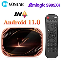VONTAR X4 Amlogic S905X4 Smart TV Box Android 11 4 ГБ 128 ГБ 32 ГБ 64 ГБ Wi-Fi BT AV1 Медиаплеер TVBOX 4K 1000M Телеприставка