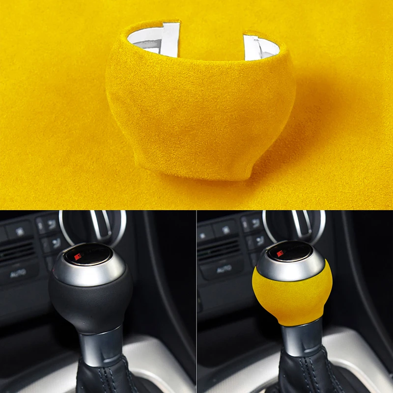

1Pc Suede Left-hand Drive Car Shift Head Cover Replacement Accessories for Audi A3 Q3 TTRS RSQ3 RS3 RS4 RS5 RS6 RS7 2010-2020