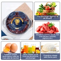 Hachoirs à viande électriques 5L broyeur alimentaire en acier inoxydable trancheuse de légumes multifonctionnelle processeur hachoir mélangeurs de cuisine 4