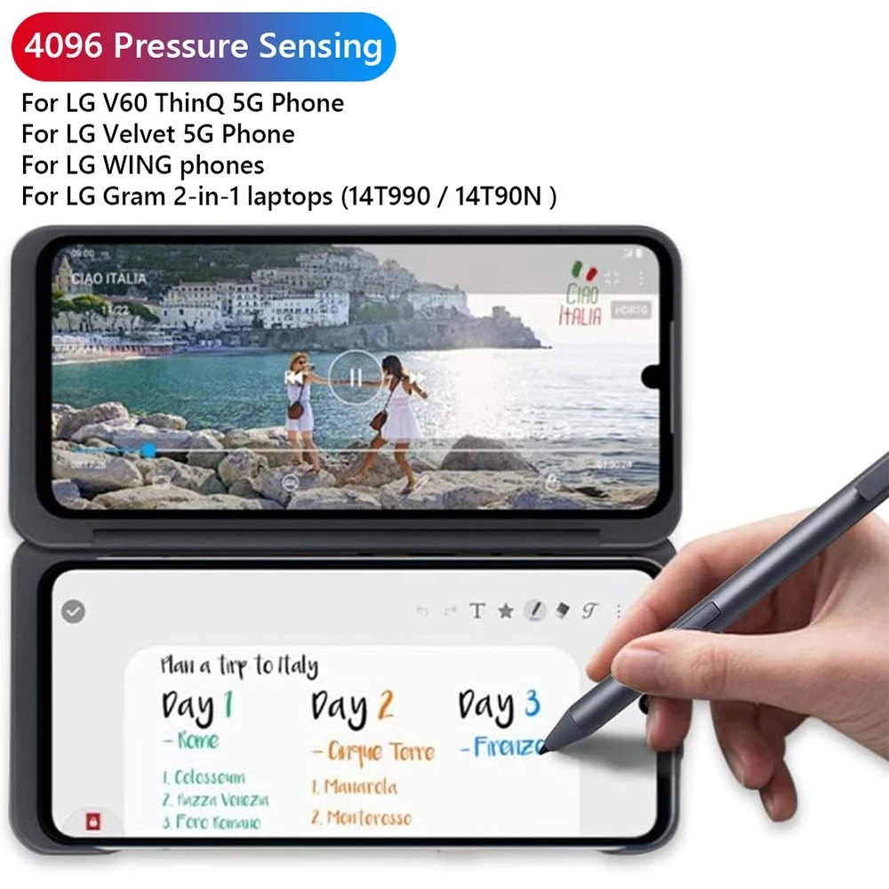 Стилус для LG Wacom AES 2,0 Active для ноутбука LG V60, Velvet