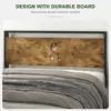 Queen Bed Frame with Wood Headboard, Modern Rustic Style Platform Bed Frame Queen Size, Heavy Duty Strong Metal Slats Support 5