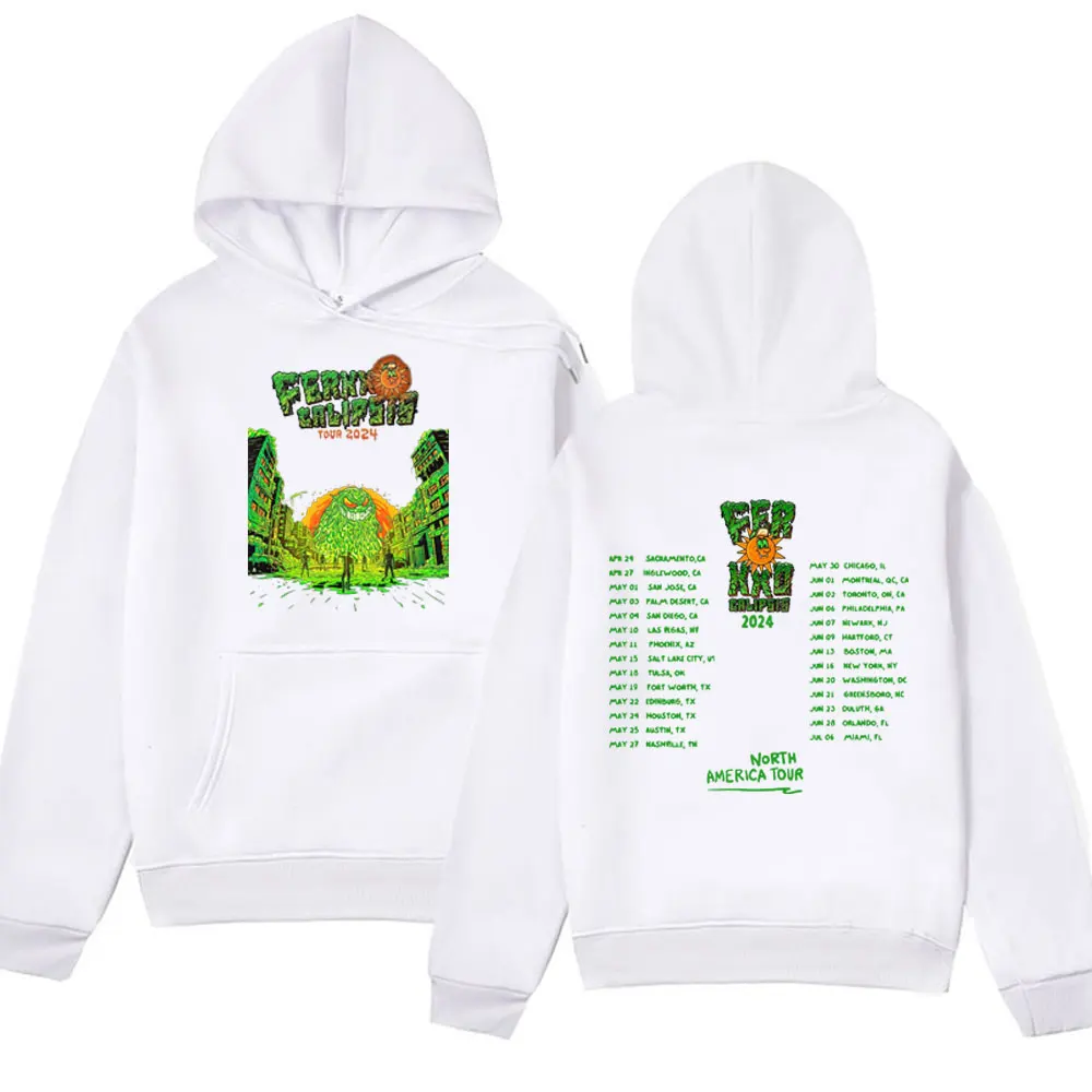Rapper Feid Ferxxocalipsis Tour 2024 Graphic Hoodies High Street Hip Hop Trend Sweatshirt Men Women Fashion Long Sleeve Pullover
