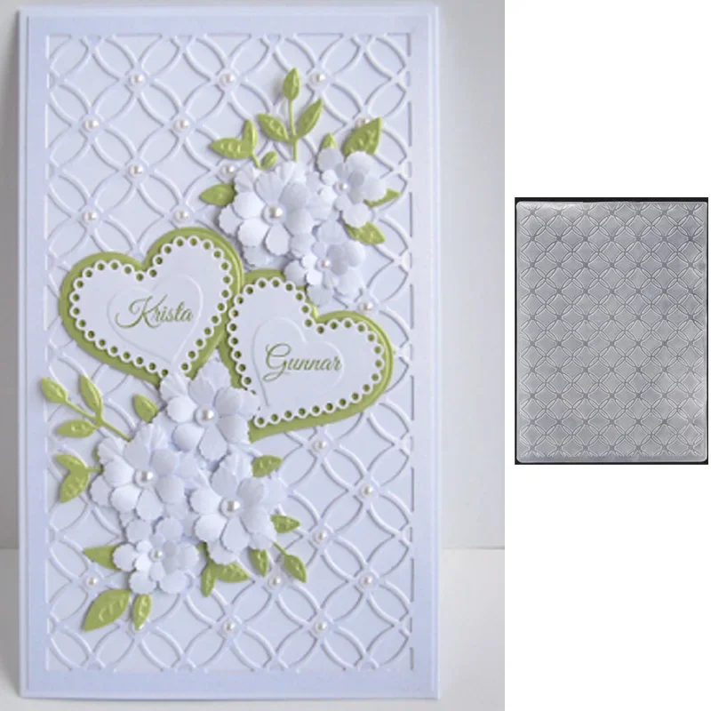 Diamond Background Plastic Embossing Folders for Wedding Christmas Card Making DIY Albums Journals Paper Crafts Decorating plastic embossing folder