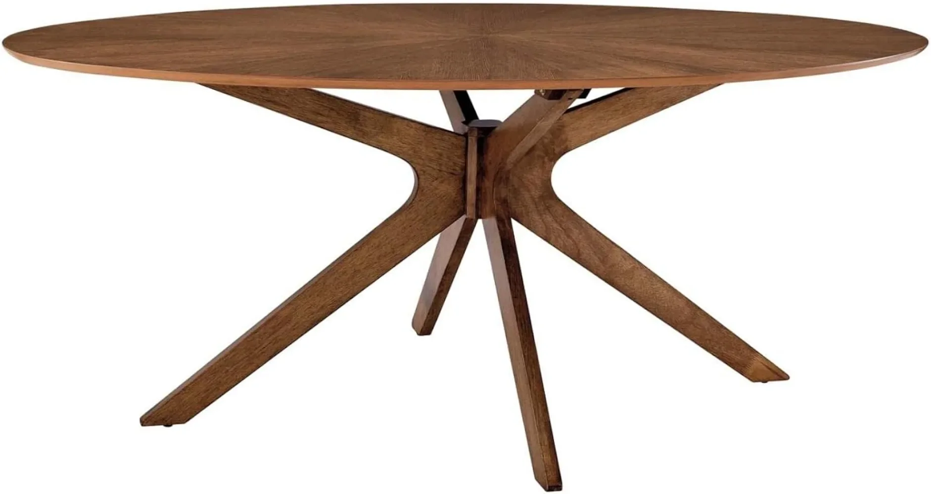 71" Oval Wood Dining Table Walnut Furniture Furniture Living Room Luxury Coffee Table