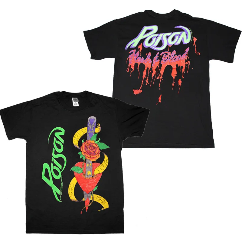 Album Di Carne E Sangue Veleno 1990 T-Shirt Nera Fullsize S-5Xl