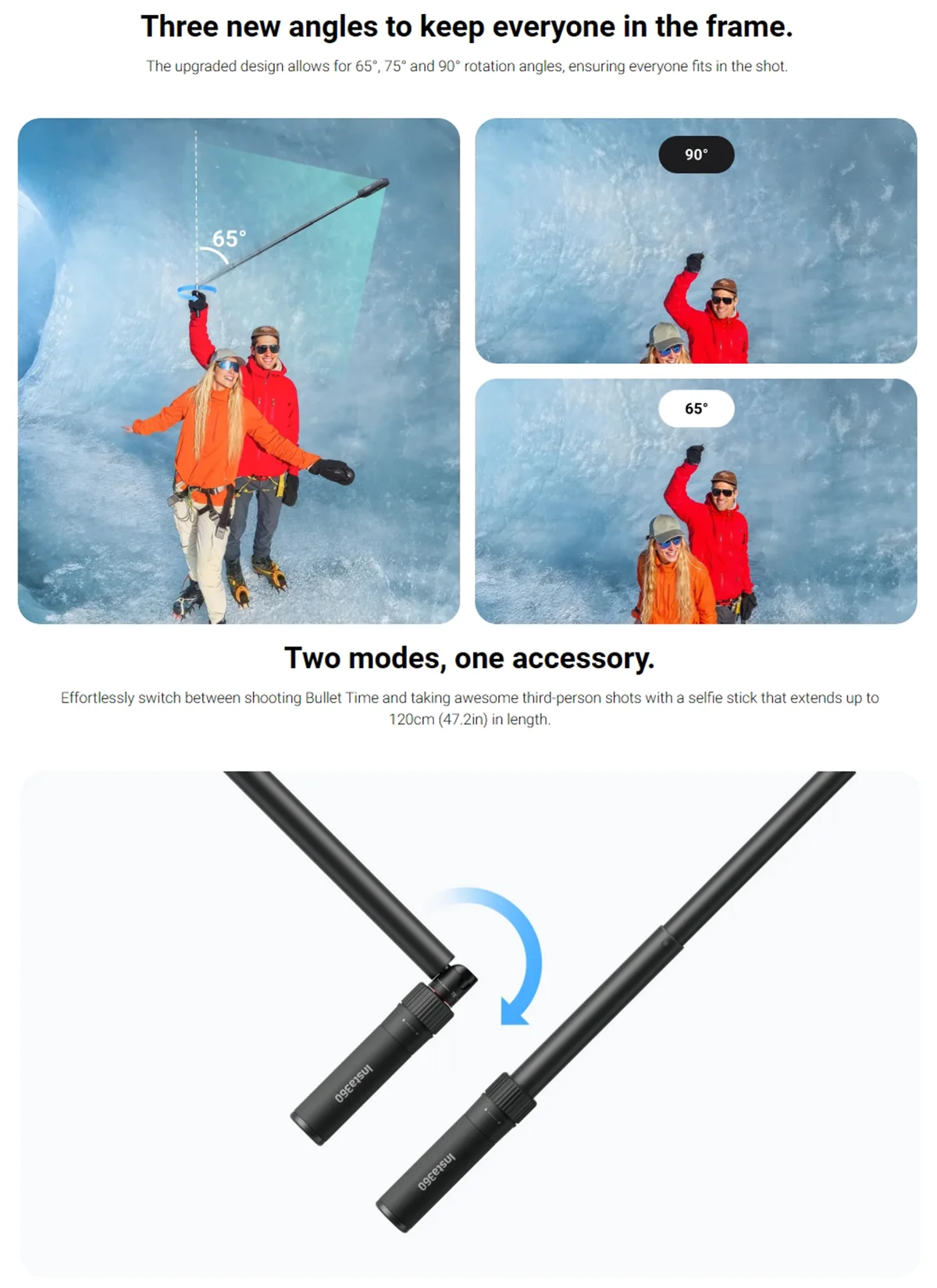 Official & Original Insta360 Bullet Time Selfie Stick 2.0