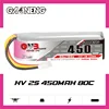 Max 160C GNB 2S 7.6V 450mAh Lipo Battery For Remote Control Car Toy High Rate FPV Drone Parts 80C 7.6V Battery 2