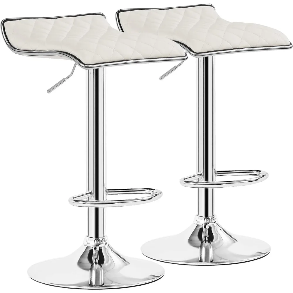 

VECELO Adjustable Bar Stools Set of 2, Bar Height Stools for Kitchen Counter
