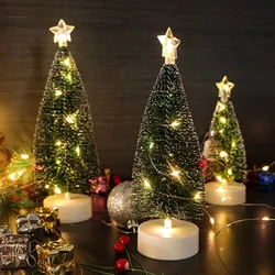 Festive Mini LED Christmas Tree Lights - Home Decoration & Children's Gifts - 18cm (Warm light 1pc)