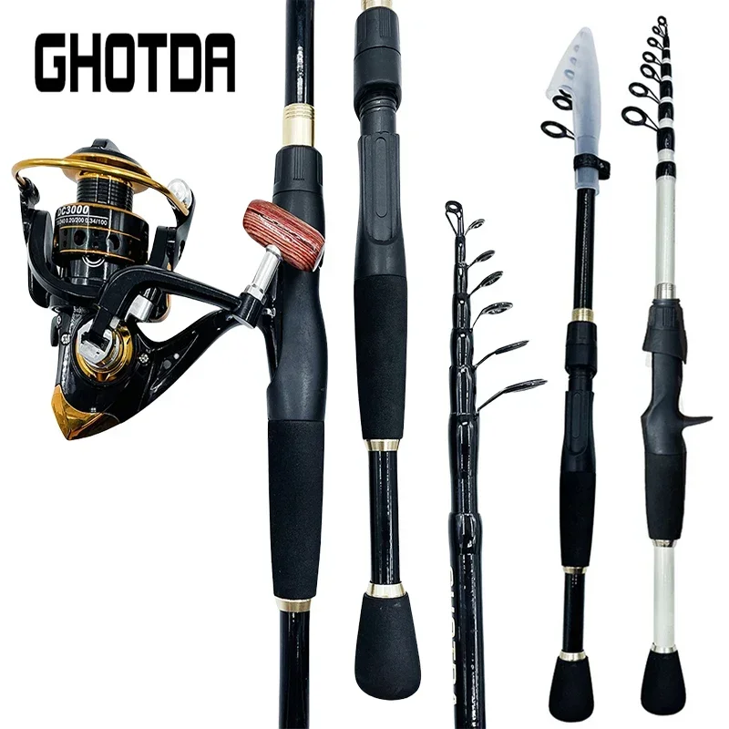 Canna Da Pesca Telescopica Portatile 8m - Ultraleggera In Fibra Di Vetro, 180cm Aperta, 44cm Chiusa, Per Viaggio