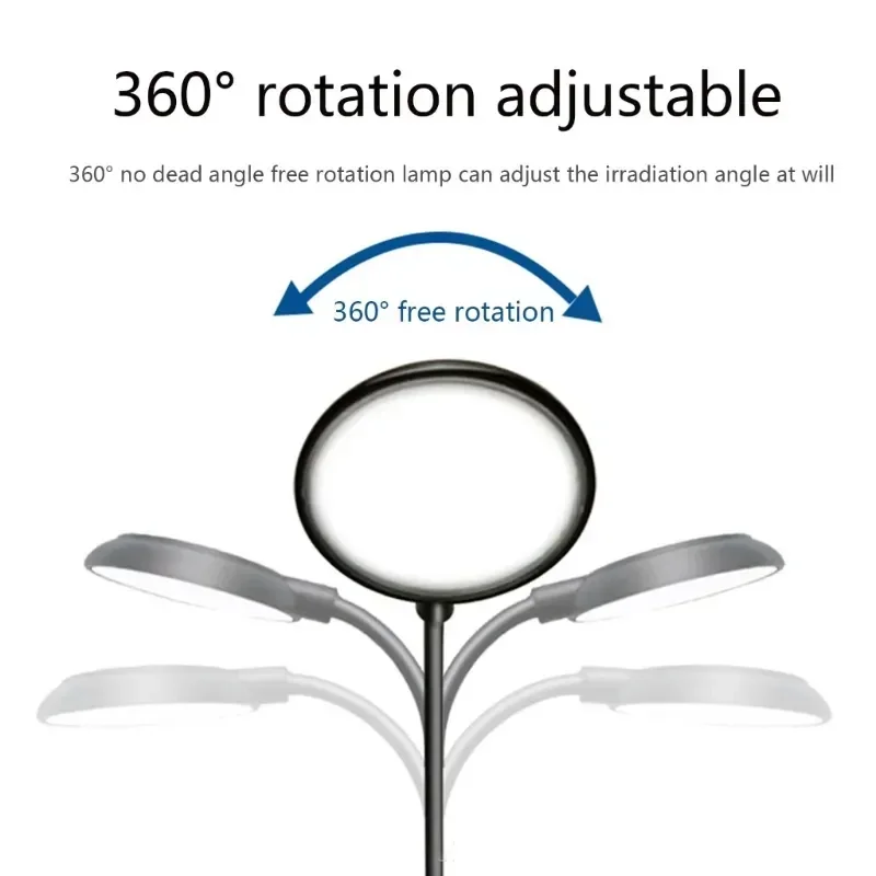 

Aquarium Blue And LED Clip-on Plugs Light Fish White USB 360-degree Tanks Clamp Lights Rotations Beads