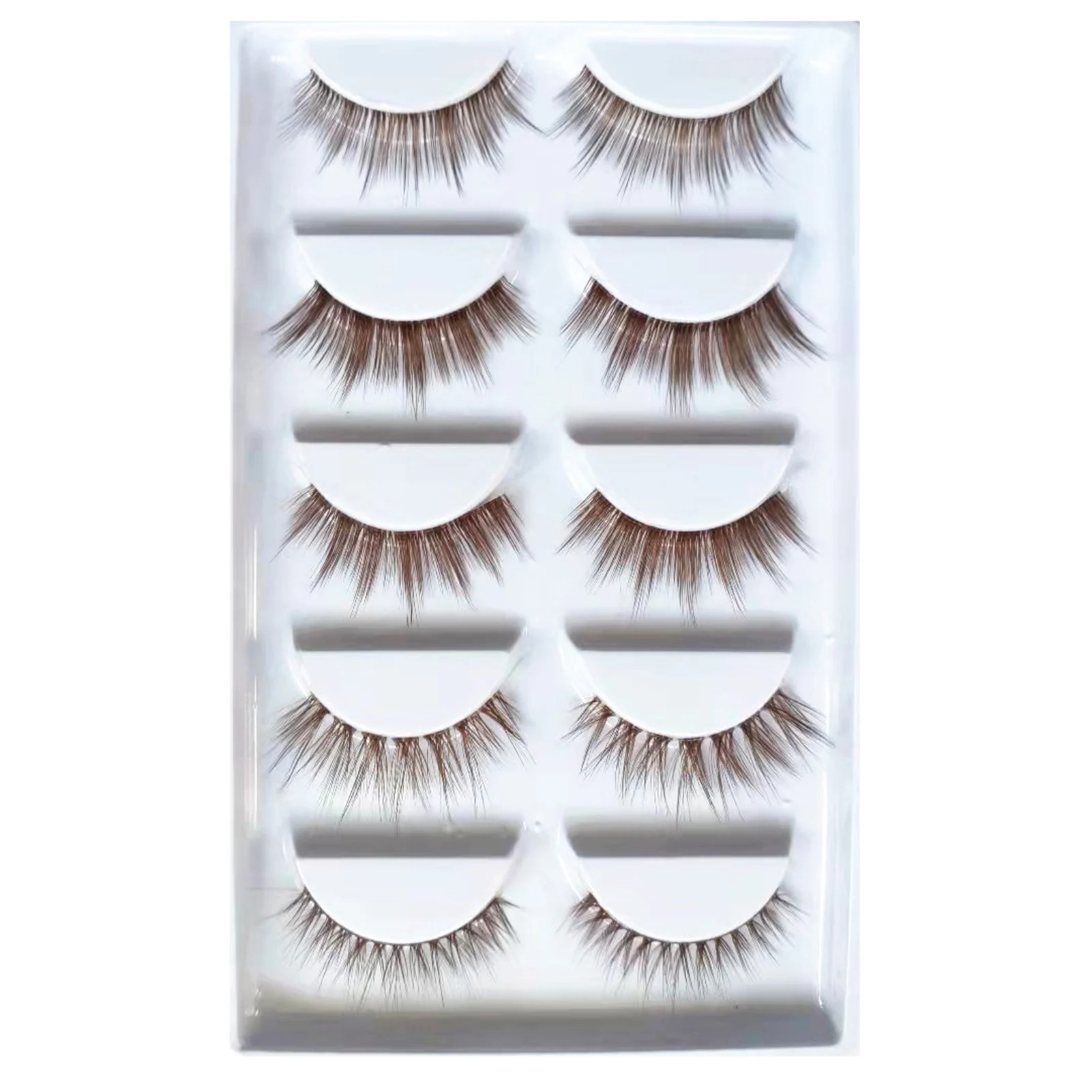 

Повседневные студенческие коричневые накладные ресницы, 3D ресницы, густые объемные длинные ресницы для женщин и молодых девушек