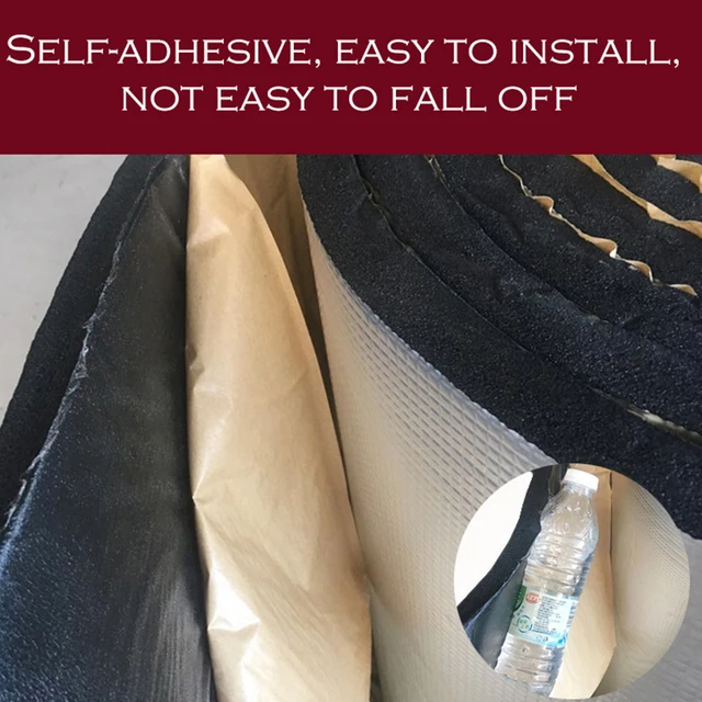 1Roll 5 Mm Vastag Autós Akusztikus Hőhanghankáló Szőnyeg Hangbiztos Fali Panelek Autó Deformáló Zajszigetelő Szőnyegek Autókhoz - Image 4
