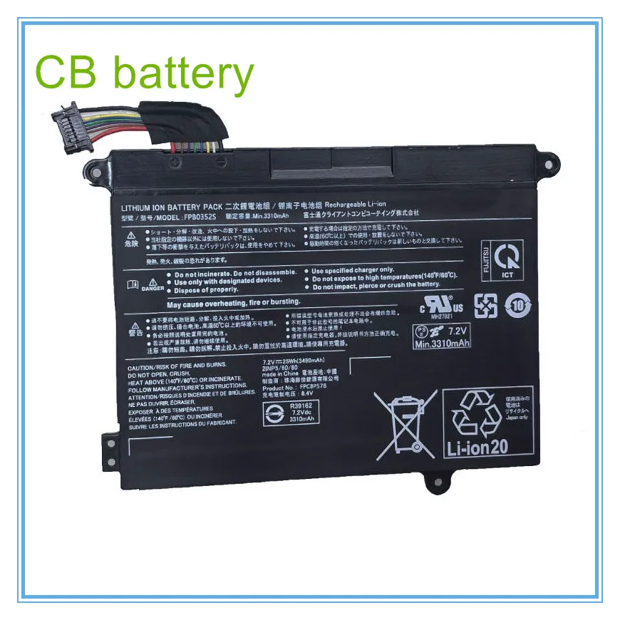 

Новая батарея для ноутбука CP785911-01 FPB0352S FPCBP578 7,2 V 25WH