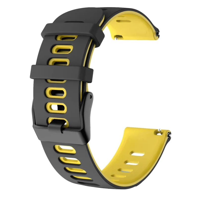 Color Block Silicone Sports Wristband - 22mm & 20mm