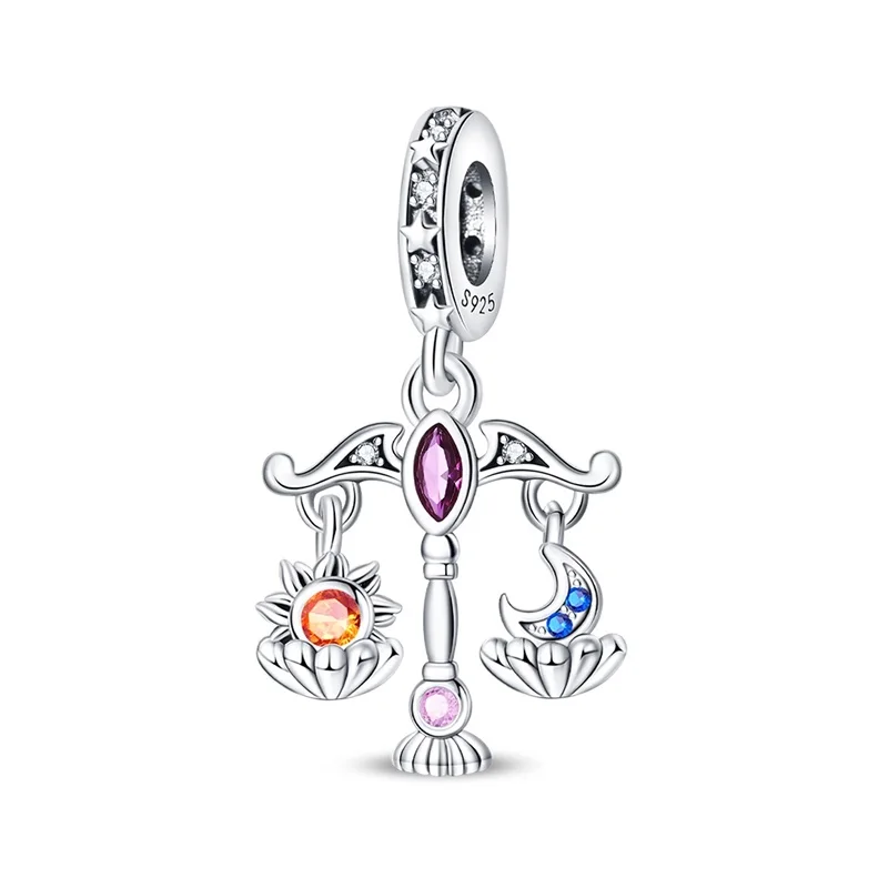 Neue Tarotkarten aus 925er Silber, Sonne, Mond, Sterne, Liebhaber, Stern, Münzen, Charms, Perlen, passend für Pan-Original-Armbänder, DIY-Geschenke, edler Schmuck – Detail 12