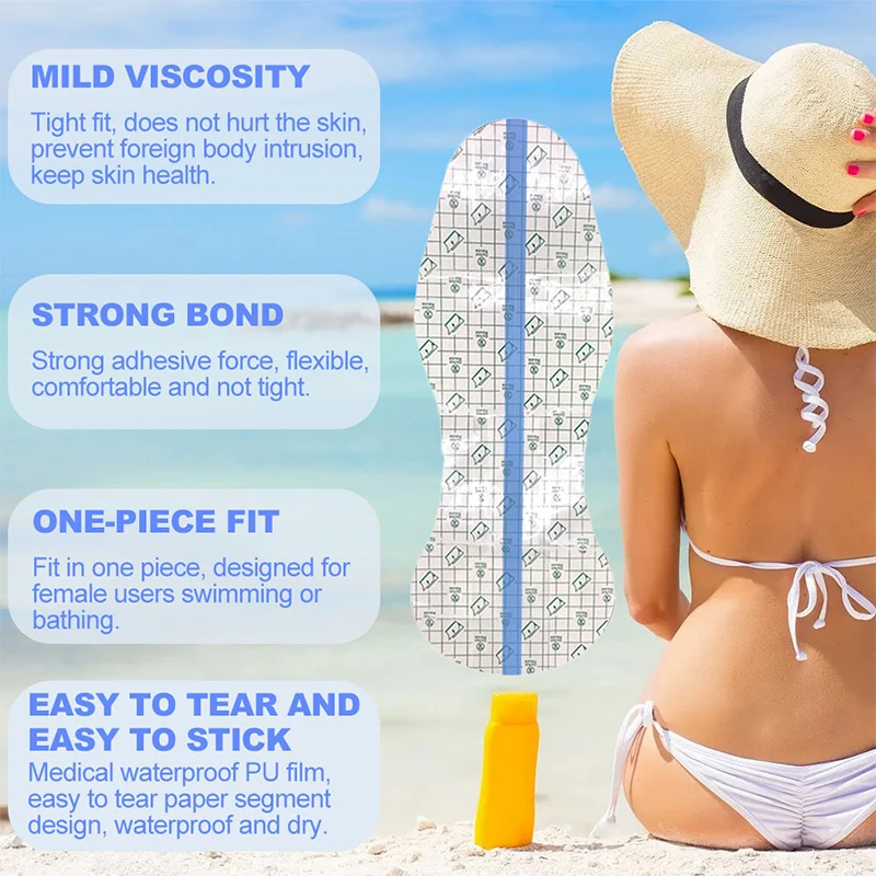 Women Waterproof Private Patches Prevent Dirts Skin Friendly Private Stickers For Swimming Women Swimming Stickers