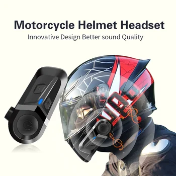 Bluetooth 5.3 Motorcycle Helmet Headset Waterproof Wireless Hands-free Call Phone Earphone Music Player for Moto Helmet 2