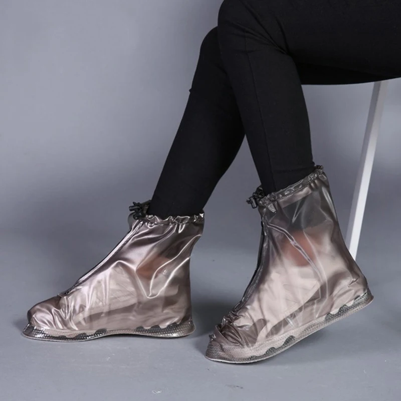 

PVC Waterproof Shoes Cover Silicone Unisex Shoes Protectors Rain Boots for Indoor Outdoor Rainy Reusable No slip Rain Boot Cover