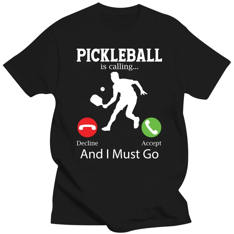 

Классические персонализированные футболки Pickleball Is call And I, Мужская хлопковая футболка премиум-класса, мужские футболки в стиле хип-хоп