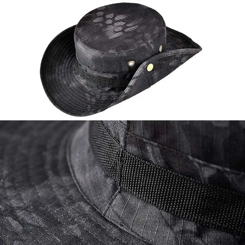 Camouflage Hat Outdoor Casual Bucket Hat Tactical Boonie Cap Hunting Training summer Hiking Fishing Climbing Cap