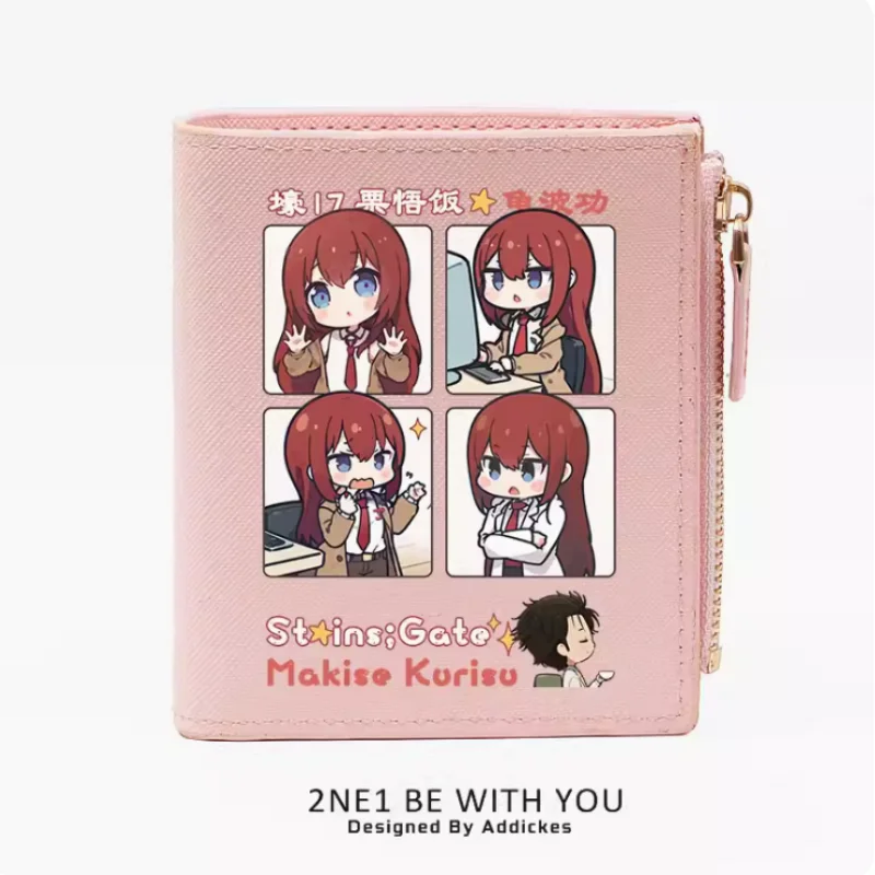 Anime Steins Gate Makise Kurisu  Zipper Fashion Wallets PU Purse Card Holder Money Bag Gift B724 Cosplay