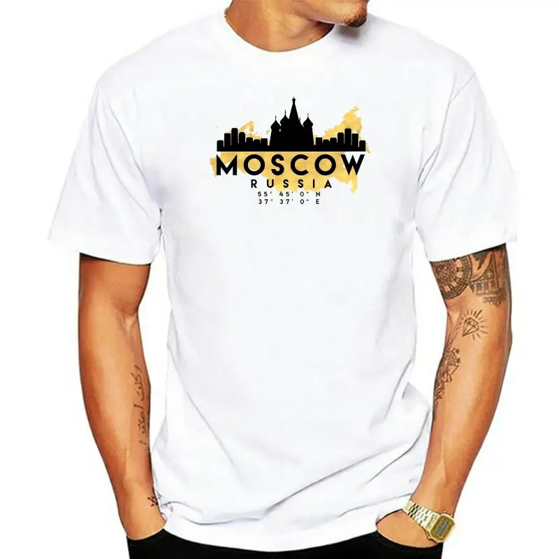 T-Shirt Souvenir Mappa Moca Mosca Russia 1 - S-M-L-Xl-2Xl-3Xl
