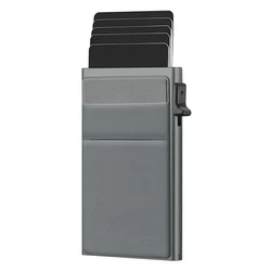 Luxury RFID Slim Metal Cardholder Wallet (Grey A)