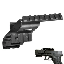 

Tactical Nylon Glock Pistol Sight Picatinny Rail Mount Laser Flashlight Scope Mount With Slide Rail Fit Glock 17 5.56 Colt 1911