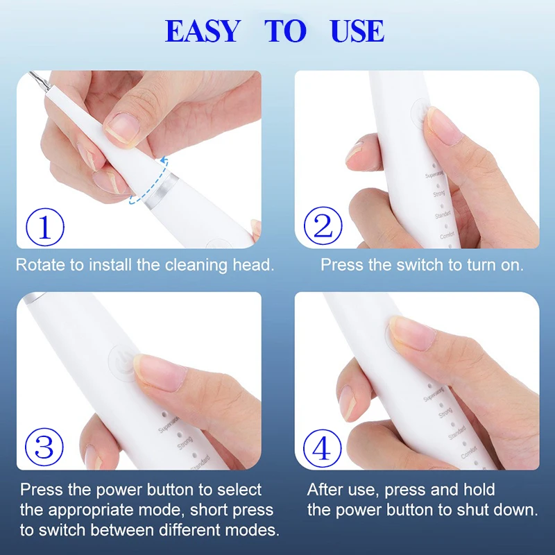Electric Ultrasonic Dental Calculus Remover Teeth Cleaner Dental Cleaning Teeth Whitening Scaler Tartar Remover
