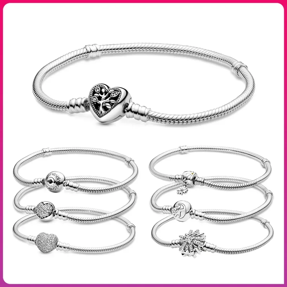 

Новинка Браслет из стерлингового серебра 925 пробы браслет в форме сердца блестящая циркониевая принцесса Женская подходящая оригинальная подвеска ювелирные изделия